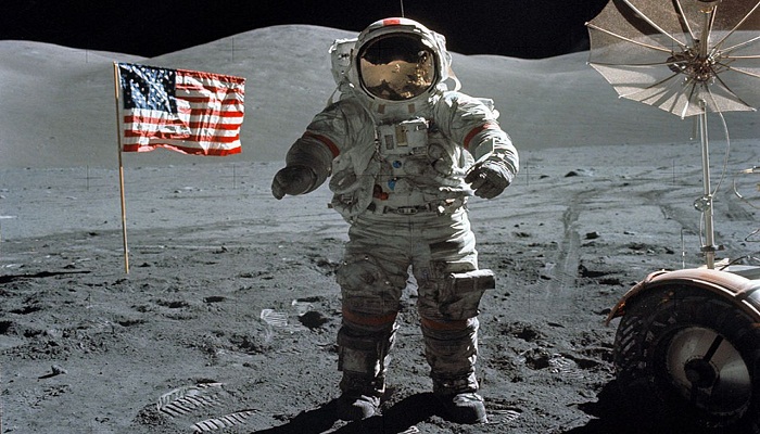 The footprints stay on the moon for about 100 million years.- Net Markers