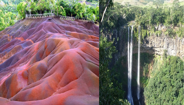 Colored Earth and the Chamarel Falls