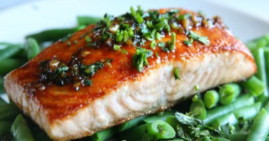 Cilantro chili lime glazed salmon and green beans-Netmarkers