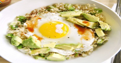 Fried egg with asparagus quinoa-Netmarkers