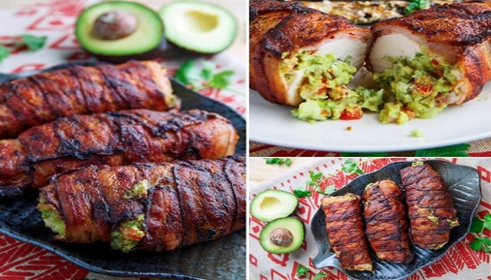 Guacamole Stuffed Chicken Wrapped With Bacon Recipe-Netmarkers