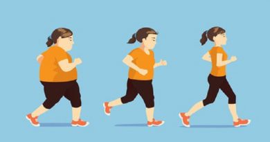Fat women jogging to slim shape in 3 step